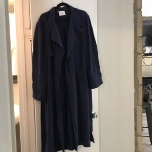 Vince Navy Trench-coat